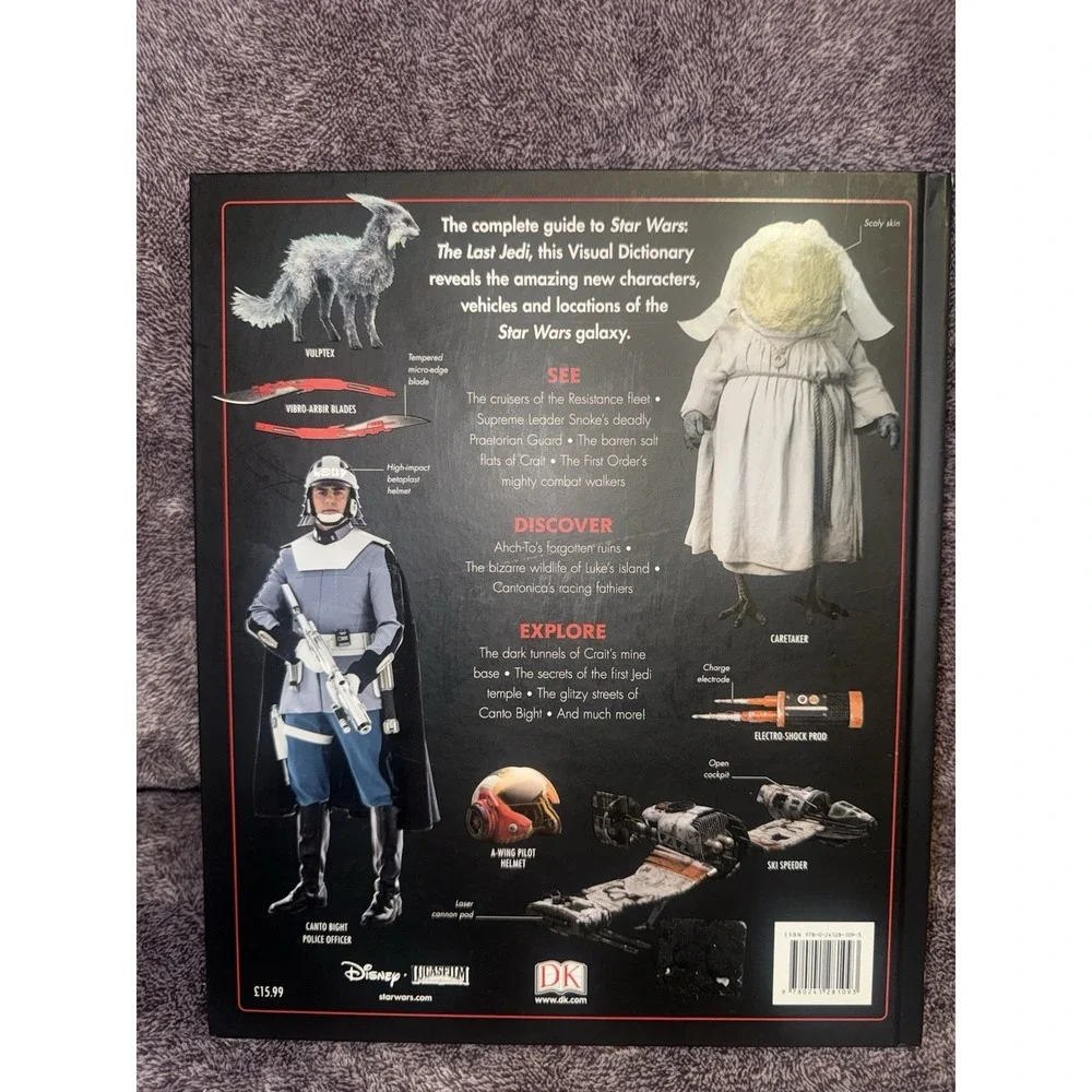 STAR WARS The Last Jedi The Visual Dictionary Book Hardcover